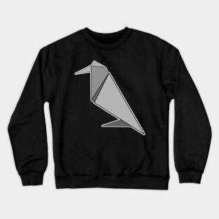 Crow Origami Sticker Style Design Crewneck Sweatshirt